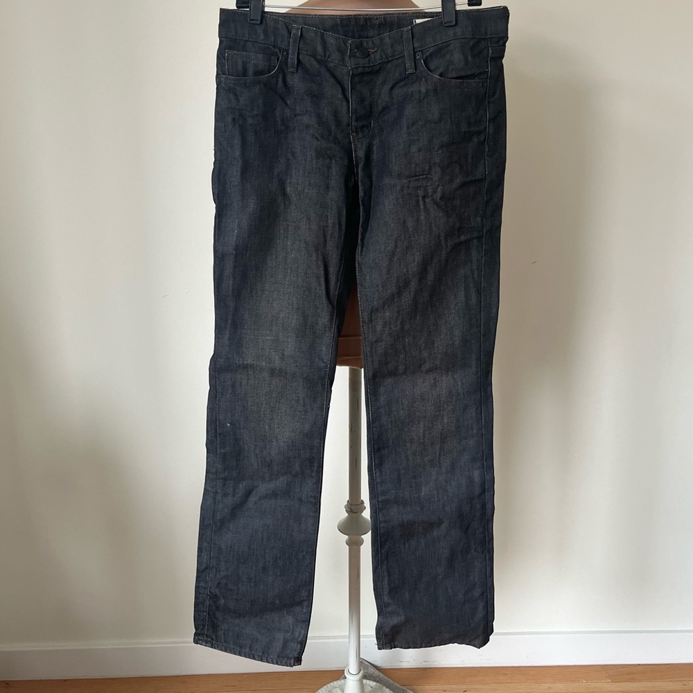 Polo Ralph Lauren Whitney Straight Leg Cotton Blue Distressed Denim Jeans Size 8